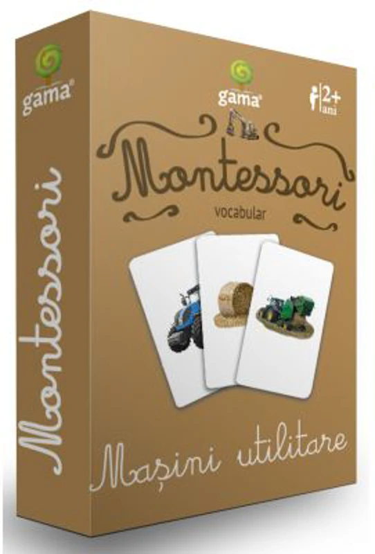 Carti de joc Montessori. Vocabular. Masini utilitare