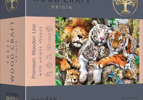 Puzzle din lemn felinele din jungla 500+1 piese