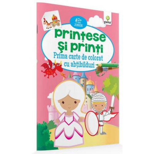 Prima carte de colorat cu abtibilduri. Printese si printi