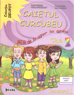 Caietul Curcubeu. MEM de la usor la greu. Clasa 1, semestrul 1 - Paula Copacel
