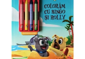 Disney. Prietenii catelusi. Coloram cu Bingo si Rolly. Contine 4 creioane cerate