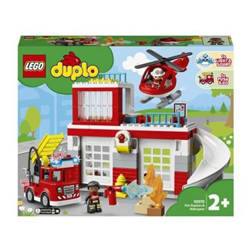 LEGO DUPLO. Statie de Pompieri si elicopter 10970, 117 piese