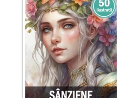 Carte de colorat, 50 de ilustratii, Sanziene