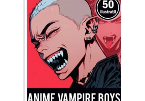 Carte de colorat, 50 de ilustratii, Anime Vampire Boys
