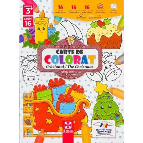 Carte de colorat. Craciunul. The Christmas