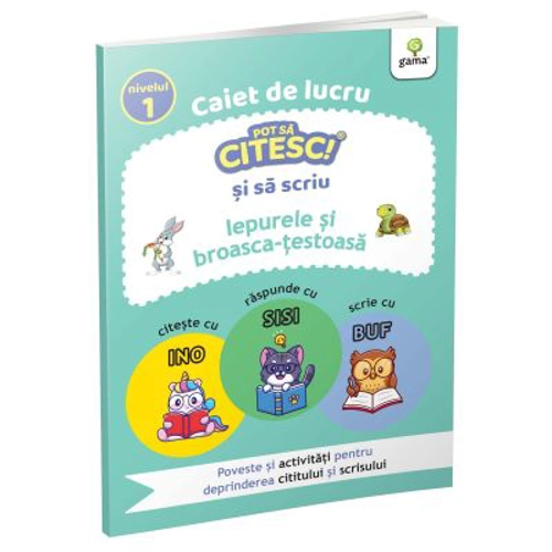 Iepurele si broasca-testoasa. Pot sa citesc si sa scriu. Nivelul 1