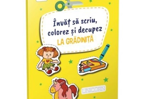 Invat sa scriu, colorez si decupez. La gradinita
