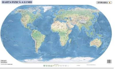 Harta lumii 70x100 cm, fizico-geografica/politica