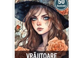 Carte de colorat, 50 de ilustratii, Vrajitoare
