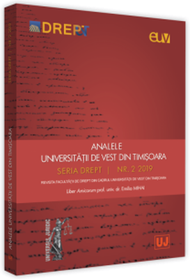 Analele Universitatii de Vest din Timisoara. Seria Drept Nr. 2/2019