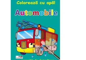 Coloreaza cu apa! Automobile (+exercitii de dezvoltare)