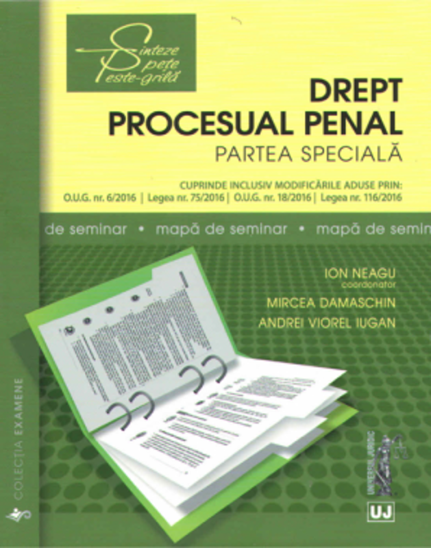 Drept procesual penal. Partea speciala. Mapa de seminar