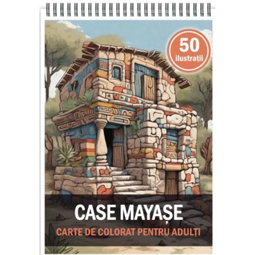 Carte de colorat, 50 de ilustratii, Case Mayase