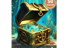 Carte de colorat, 50 de ilustratii, Comori sub apa