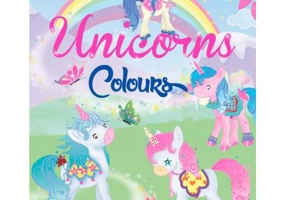 Carte de colorat. Unicorns Colours - verde