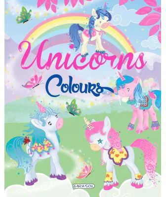 Carte de colorat. Unicorns Colours - verde
