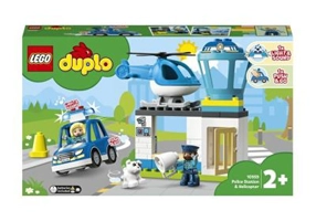 LEGO DUPLO Sectie de politie si elicopter pentru salvare 10959, 40 piese