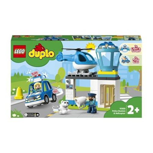 LEGO DUPLO Sectie de politie si elicopter pentru salvare 10959, 40 piese