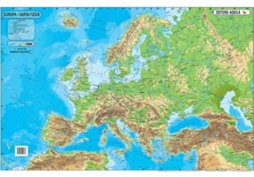 Harta Europa 120x160 cm, fizico-geografica/politica