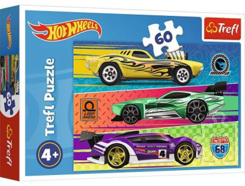 Puzzle 60 Hot Wheels Cursa, Trefl