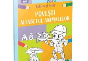 Alfabetul animalelor si povesti. Colorez si invat