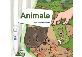 Raspundel Istetel, Carte cu autocolante, Animale