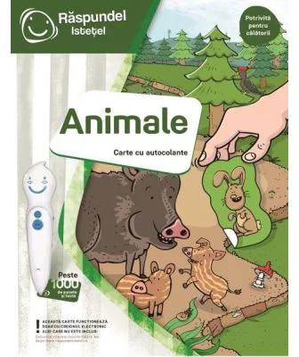 Raspundel Istetel, Carte cu autocolante, Animale