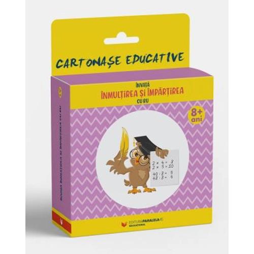 Invata INMULTIREA SI IMPARTIREA cu BU (21 de cartonase educative)