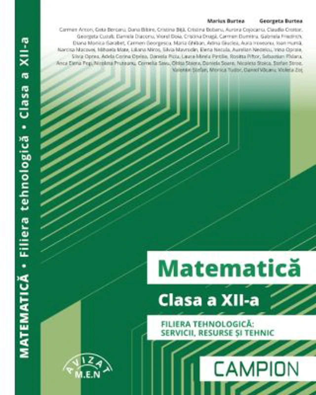 Matematica. Filiera tehnologica, clasa a 12-a