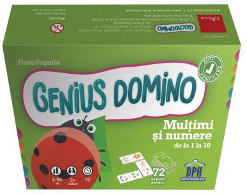 Genius domino. Multimi si numere de la 1 la 10 - Flavio Fogarolo