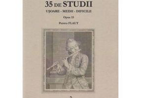 35 de studii usoare, medii, dificile. Opus 33 pentru flaut - Ernesto Kohler