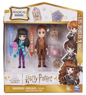 Set 2 figurine Cho si George, Harry Potter Wizarding World Magical Minis