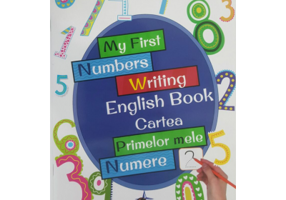 My first numbers writing English book. Cartea primelor mele numere