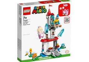 LEGO Super Mario. Set de extindere Turnul inghetat si costum de pisica Peach 71407, 494 piese