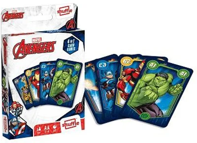 Set jocuri cu carti 4 in 1, Marvel Avengers