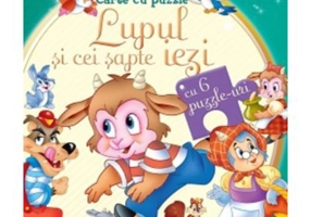Carte cu puzzle Lupul si cei sapte iezi (cu 6 puzzle-uri)