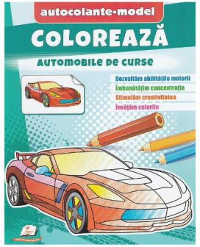 Coloreaza automobile de curse. Autocolante model