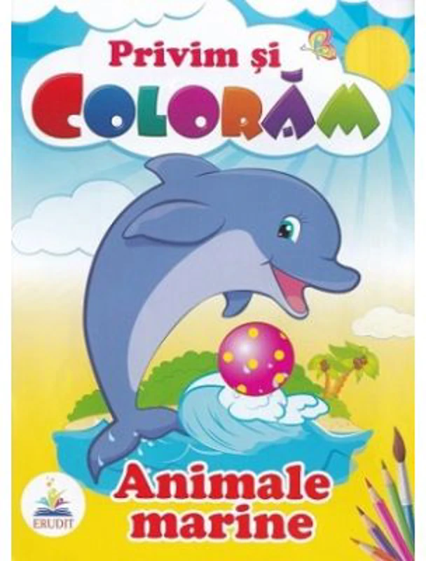 Privim si coloram. Animale marine
