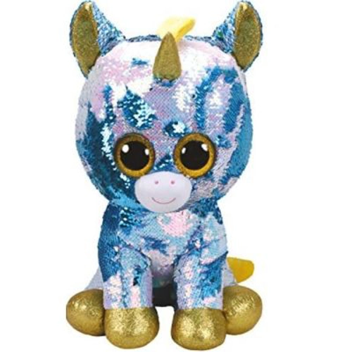 Unicorn alb cu paiete, din plus 42 cm, Boos, TY