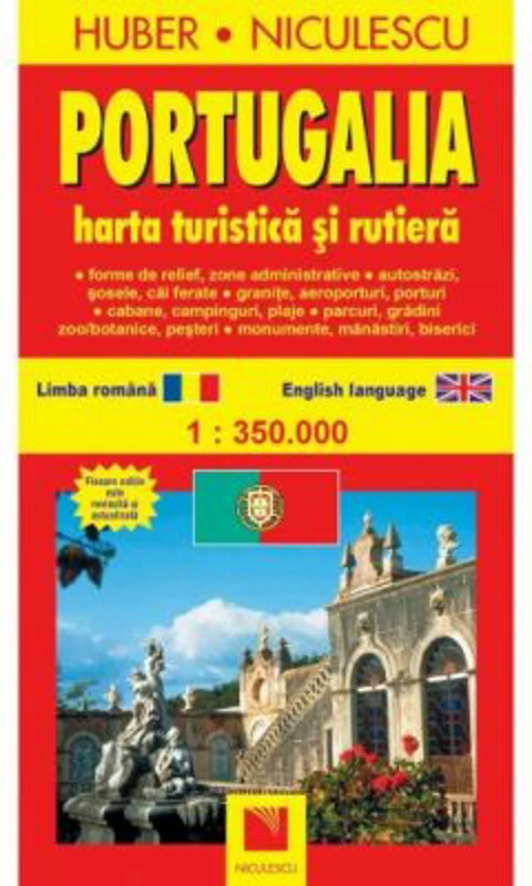 Portugalia. Harta turistica si rutiera