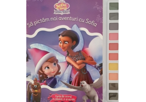 Sa pictam noi aventuri cu Sofia. Carte de colorat cu pensula si acuarele