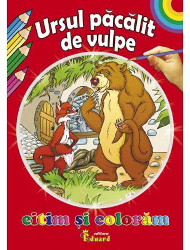 Citim si coloram URSUL PACALIT DE VULPE