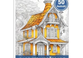 Carte de colorat pentru adulti, 50 de ilustratii, Case fermecatoare