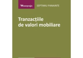 Tranzactiile de valori mobiliare - Septimiu Panainte