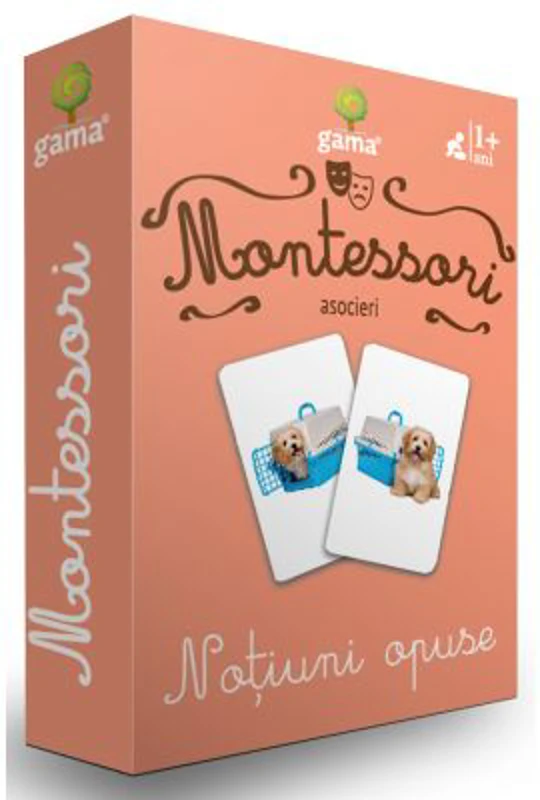 Carti de joc Montessori. Notiuni opuse