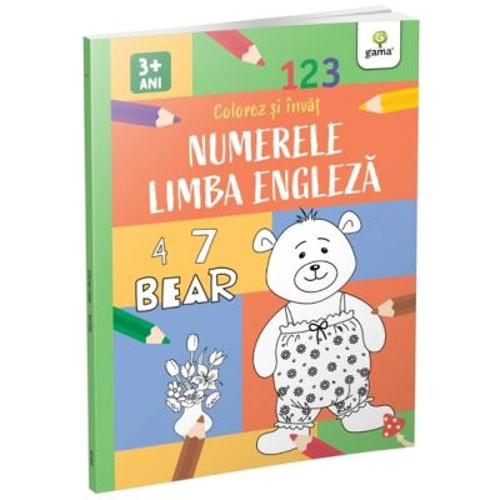 Numerele si limba engleza. Colorez si invat