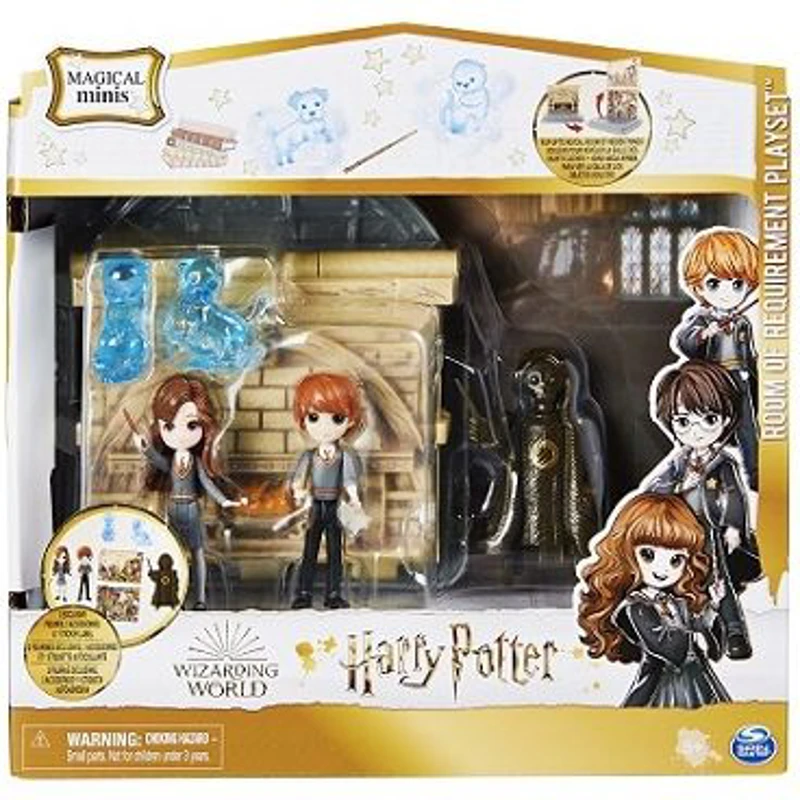 Set 2 figurine Ron Weasley si Hermione Granger, Harry Potter Wizarding World Magical Minis