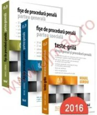 Pachet Fise de procedura penala. Teste-grila. Partea speciala. Partea generala - Mihail Udroiu