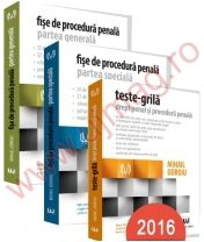 Pachet Fise de procedura penala. Teste-grila. Partea speciala. Partea generala - Mihail Udroiu