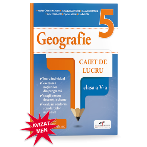 Geografie. Caiet de lucru. Clasa a 5-a